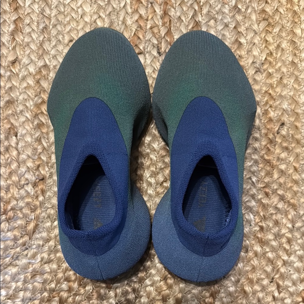 Adidas YZY KNIT RNR Blue and Green Slip-On Shoes